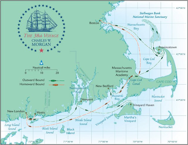 Charles W. Morgan's 38th Voyage.  CREDIT: Mystic Seaport