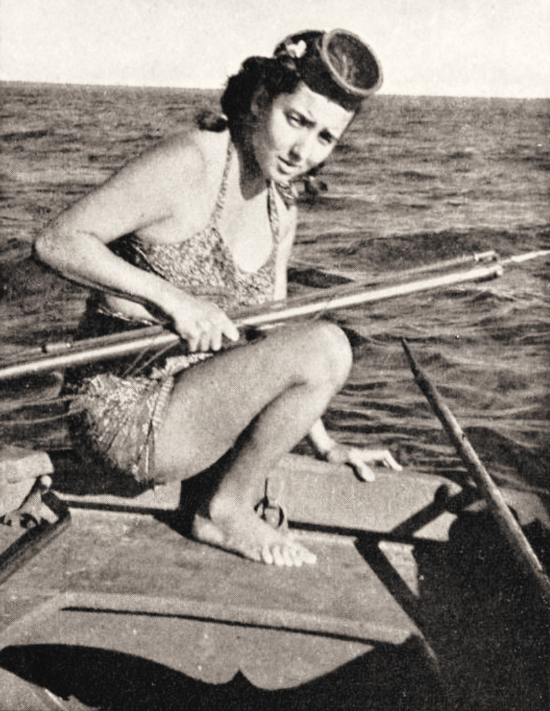 Eugenie Clark in the Red Sea in 1950