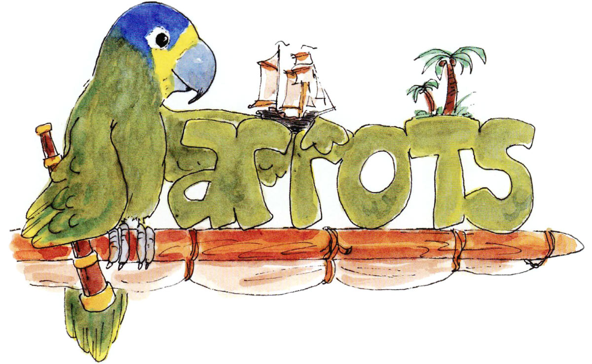watercolor of parrot