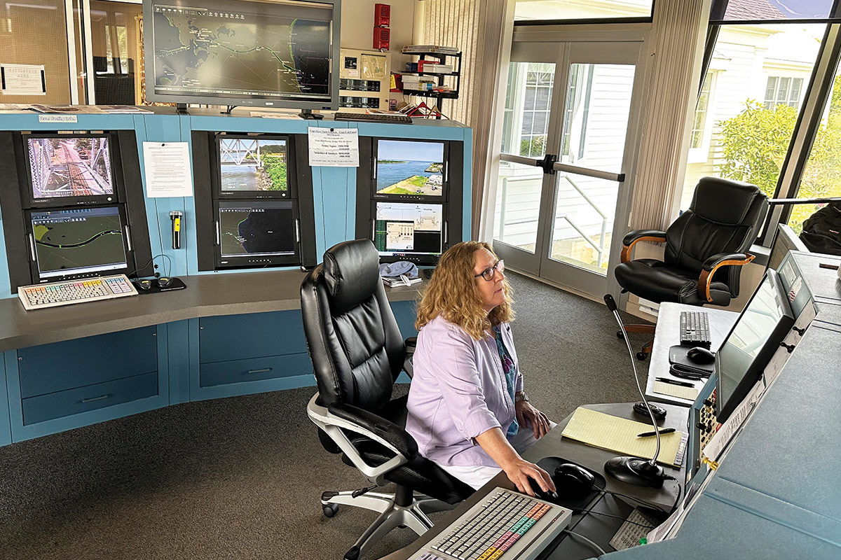 monitors surround the control room